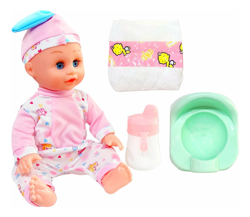 Cochecito Más Muñeca Mommy's Baby Con Sonido Y Accesorios 