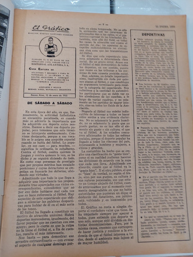 Rev El Grafico N° 809 12/1/35 Jacinto Invierno Boxeo (Usado)