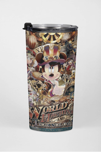 Termo Mickey Mouse Retro Machine Word Capa Doble R