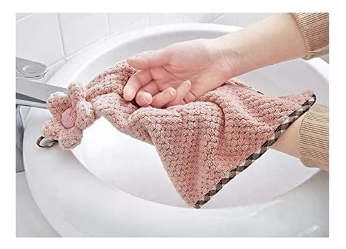 Toalla De Mano De Cocina Veewon 2ps Con Lazo Para Colgar, To