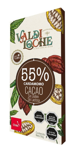 Imagen 1 de 1 de Chocolate Negro 55% Cacao Cardamomo