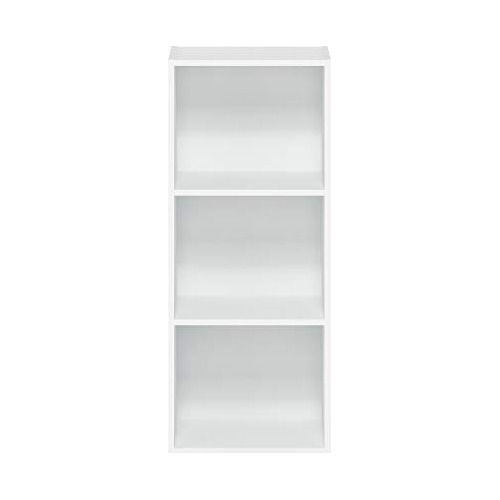 Estanteria De Madera Para Libros Color Blanco 3 Niveles