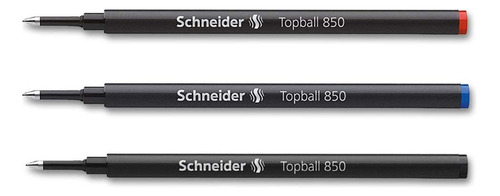 Schneider Topball Rollerball Recambio Pk Cada Uno Rojo Negro