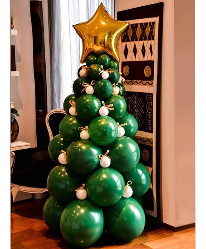 Decoración Globos Navidad Arbol Navideño 92 Units 