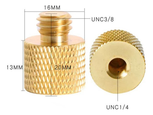 3 Piezas Adaptador Convertidor Rosca 1/4 Hembra A 3/8 Macho