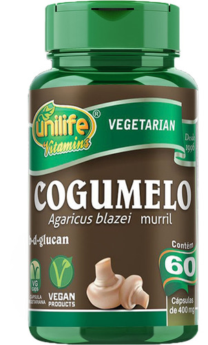 Cogumelo Agaricus Blazei 60 Cáps Unilife