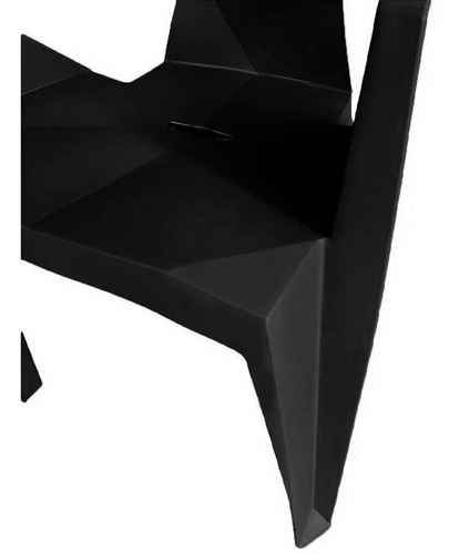 Kit Mesa Quadrada Monobloco Preto Com 4 Cadeiras Futurista
