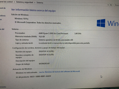 Pc Gamer Ryzen 5 2600, Gtx 1650 Super 4gb, 16gb, Ssd 1tb (Usado)