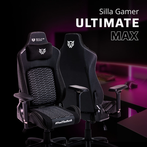 Silla Gamer Ultimate Max U3 Pu Alcántara Legend Negro Material Del Tapizado Cuero Sintético