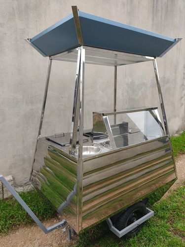 Carro De Mano Para Venta De Panchos, Hamburguesas Y Bebidas