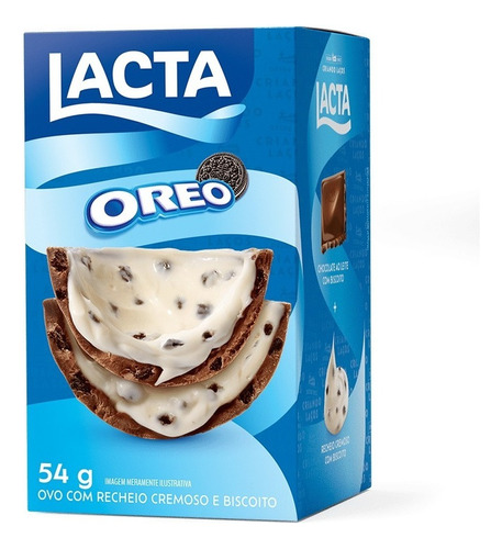 Ovo De Chocolate Ao Leite Oreo Lacta 54g