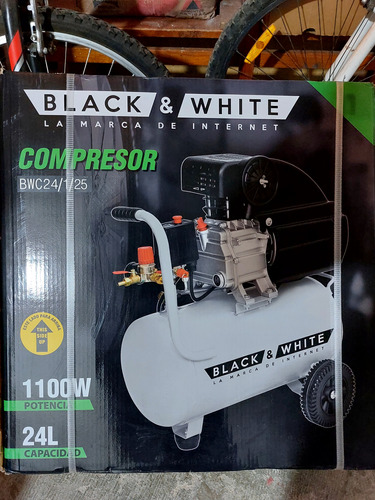 Compresor De Aire Eléctrico Black & Whitebwc24 24l 1.5hp