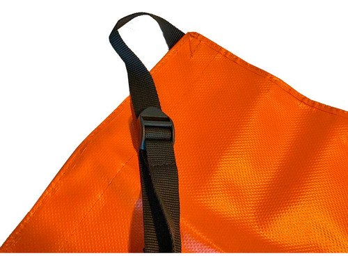 2 Mandiles Impermeables Lona Gruesa Super Durable Resistente Color Naranja