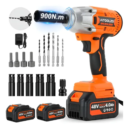 Parafusadeira Chave De Impacto 48v C/2bateria + Luz Aitoolzo