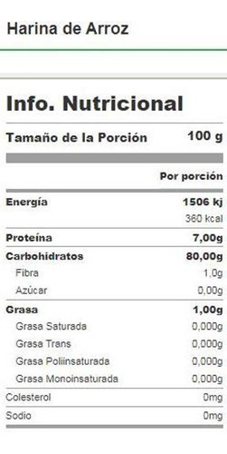 Imagen 2 de 2 de Harina De Arroz