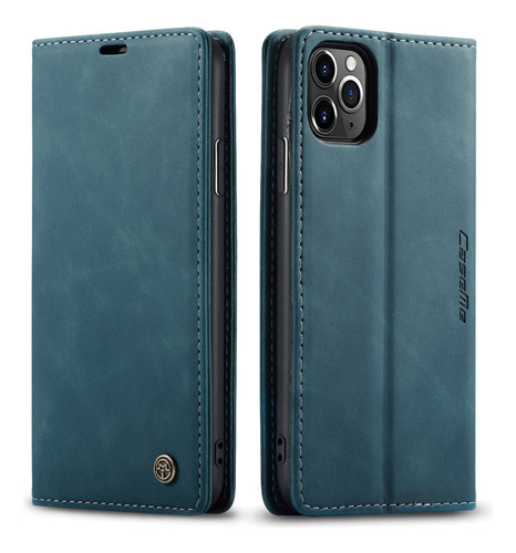 Funda Genérica Leather case azul con diseño iphone xr