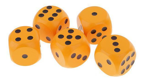 Paquete De 2-4 5 Unid/set Dados De Madera De 3cm D6 Dados
