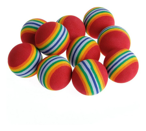 Imagen 2 de 5 de 6 Pelotas Eva - Foami - Arcoiris Juguete Para Gatos