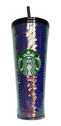 Starbucks Company Vaso Frío Con Lentejuelas Moradas Con Purp