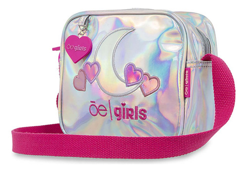 Bolsa Crossbody Cloe Girls Para Niña Con Charm Color Plateado