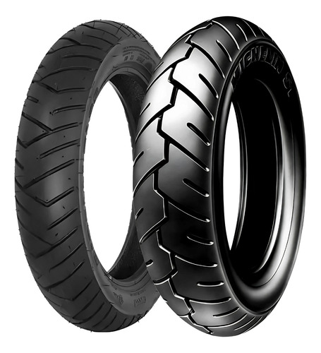Par Pneu Elite125 90-90-12 Sl26 + 100-90-10 S1 Sem Câmara
