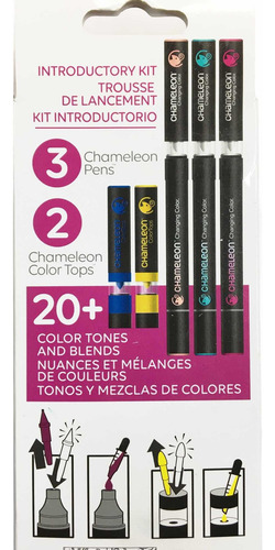 Marcador Base De Alcohol Chameleon Set 3+2 De Punta Doble 6 Basic Colors #2 X Unidad