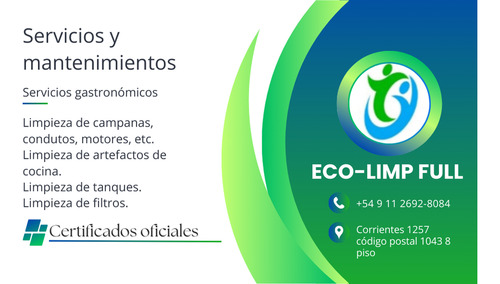 Limpieza De Campanas, Ductos, Filtros Gastronómicos, Etc.