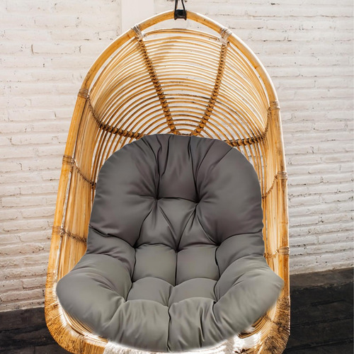 Cojín Para Silla Tipo Huevo, Suave, Cómodo Y Gris Oscuro