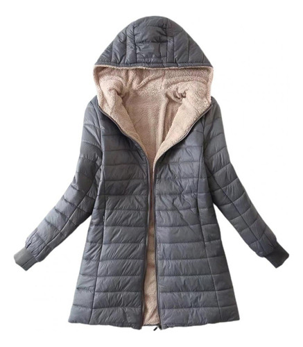 Chaqueta De Invierno Engrosada De Talla Grande Con Capucha