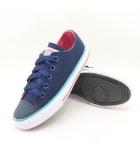 Imagen 4 de 4 de Zapatilla Nene Nena Niños Lona Cordones Jaguar 8174 27-33