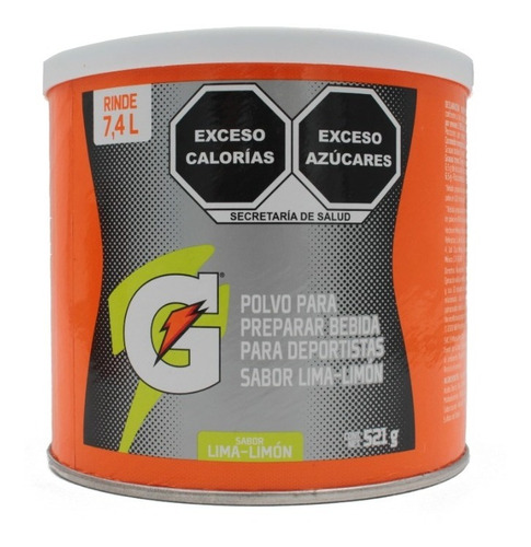 Polvo Bebida Isotonica Gatorade Sabor Lima-limon Bote 521g