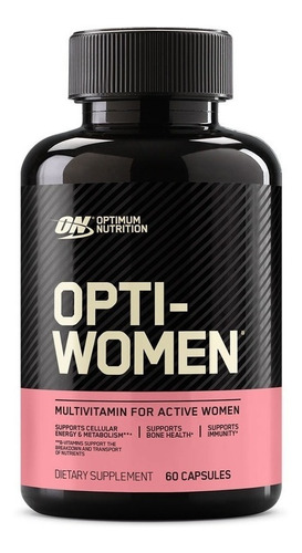 Suplemento en cápsulas Optimum Nutrition Vitaminas Opti-Women sabor Opti-Women sin sabor en un tarro de 60 unidades