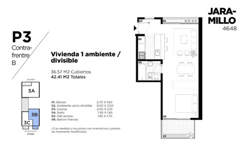 Imagen 17 de 19 de 3 Ambientes Corazon Saavedra Opc/cochera