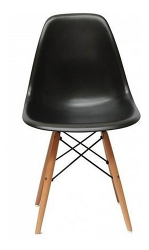 Imagen 3 de 5 de Silla Tulip Eames Comedor Moderna Blanca Negra X4 Unidades