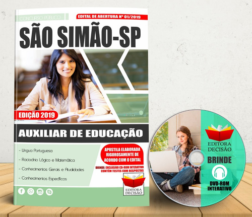 Apostila São Simão Agente De Educação Concurso 2019