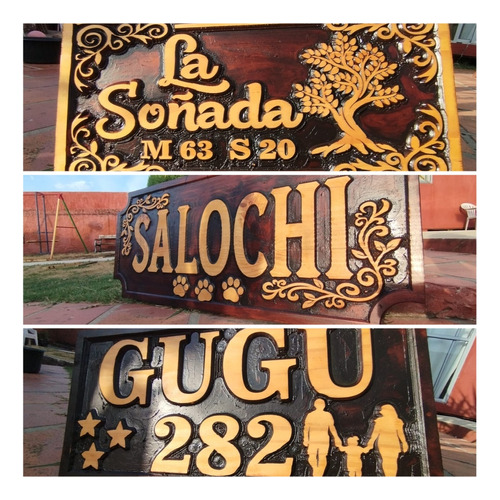 Carteles Tallados En Madera (casas, Barbacoas, Chacras Etc)