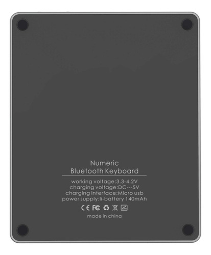 Teclado Numérico Bluetooth Teclado Numérico Inalámbrico