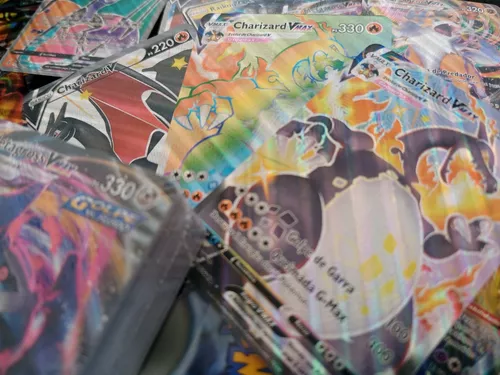 Kit 100 Cartas Pokemon Aliados Gx Vmax V Shiny