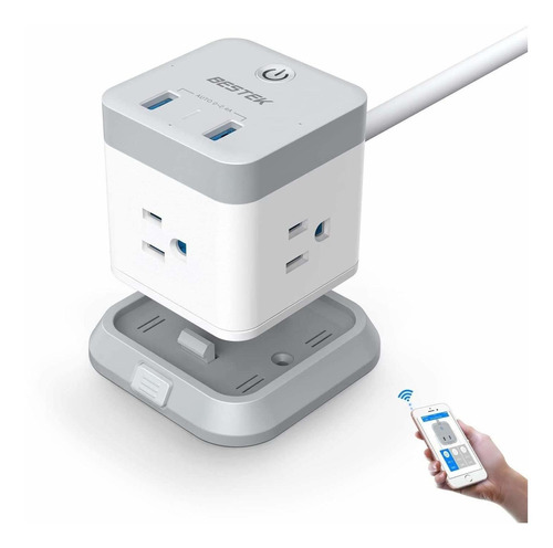 Bestek Smart Wi-fi Power Strip, Control Remoto Vertical Cubo