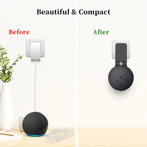 Imagen 2 de 6 de Soporte Pared Amazon Alexa Echo Dot 5 Generación (1 Unidad)