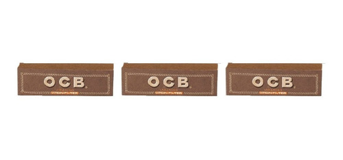 Ocb Filtros Tips Unbleached Carton Small X3 Unidades