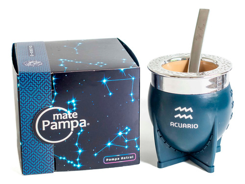 Mate Pampa Signos Del Zodiaco Térmico Bombilla Astral Yerba 