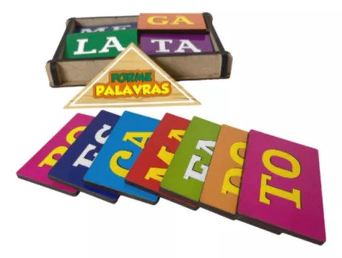 Jogo de Alfabetização Formar Palavras Com Letras do Alfabeto - Bambinno -  Brinquedos Educativos e Materiais Pedagógicos