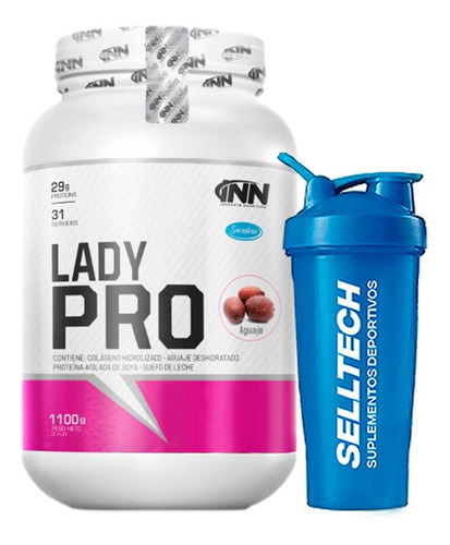 Proteína Inn Lady Pro 1.1 Kg Vainilla + Shaker