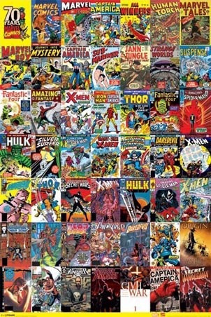 Marvel Universe  70 Years Portadas Poster New