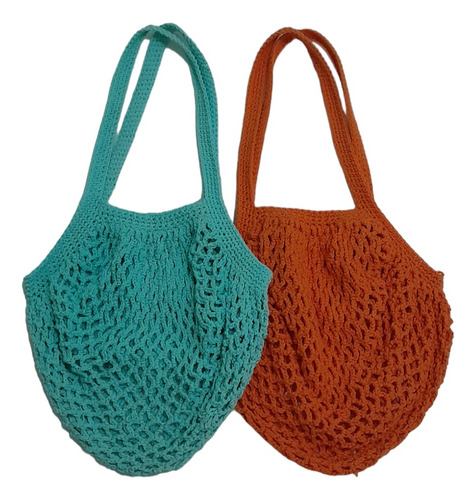 Bolsas De Red Tejidas Al Crochet Reutilizable