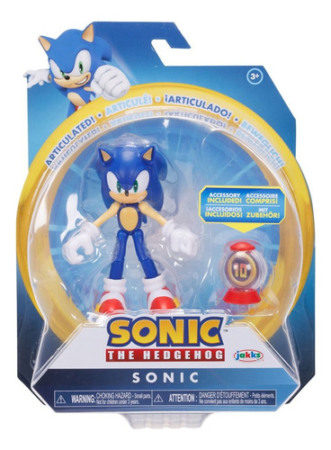 Sonic The Hedgehog Sonic Con Monitor De Superanillo Jakks