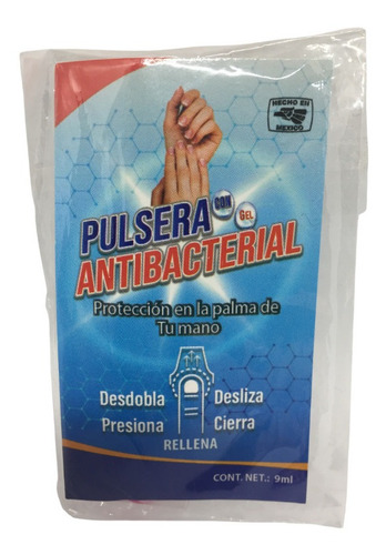 Pack De 4 Pulseras Con Gel Antibacterial