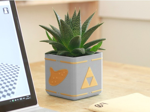 Imagen 2 de 5 de Maceta De Zelda - Maceta Impresión 3d