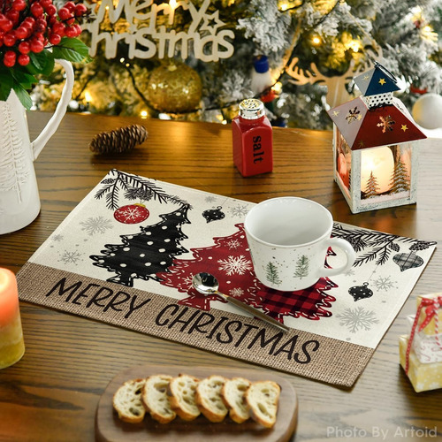 Artoid Mode Juego 4 Manteles Individuales Navidad 30x45 Mmg